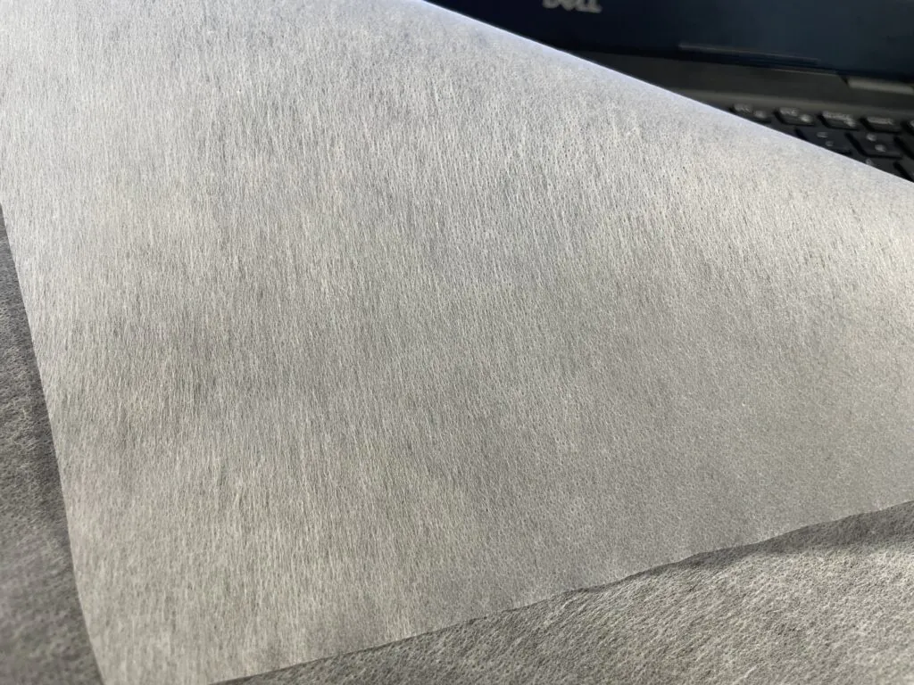 Close-up of non-woven tea bag material