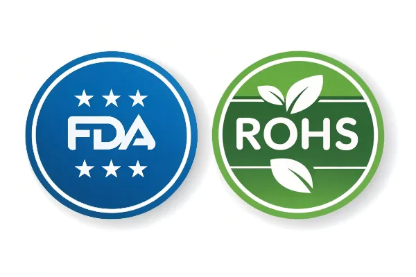 FDA and other safety certification logos